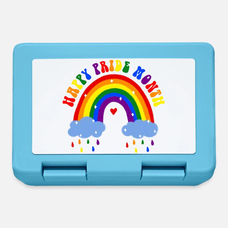 Happy Pride Month LGBT Rainbow - Lunchbox - sapphire blue