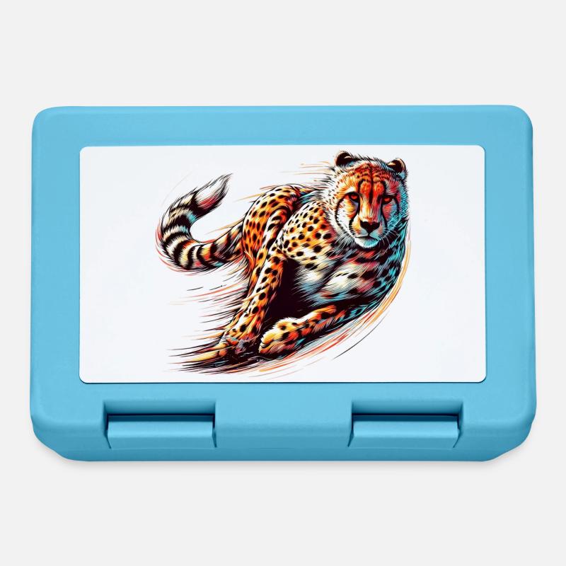 Guépard - Boîte à goûter - bleu saphir