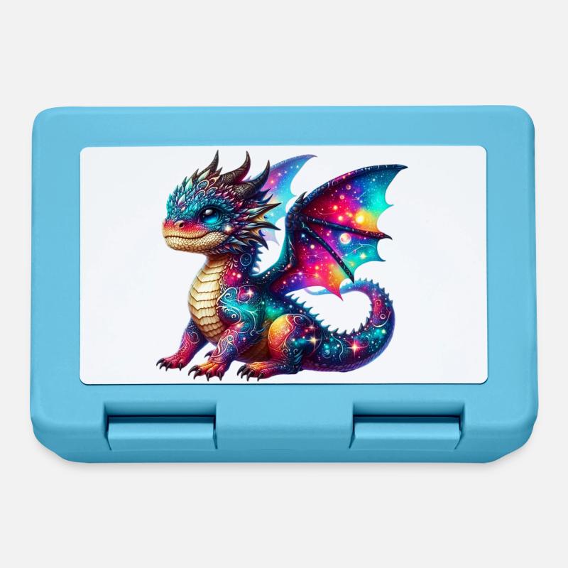 Drache - Brotdose - Saphirblau