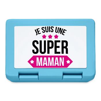 Je suis une super maman - Boîte à goûter - bleu saphir - Devant