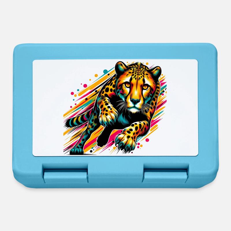 Guépard - Boîte à goûter - bleu saphir