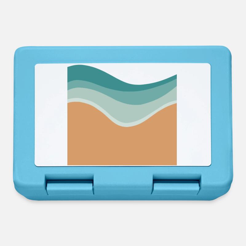Plage minimale - Boîte à goûter - bleu saphir