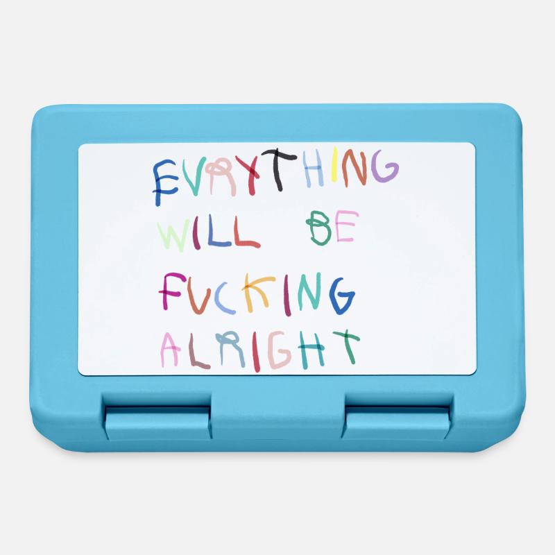 Everything will be alright bunt  - Brotdose - Saphirblau