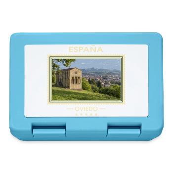 Spanien Oviedo Vintage Reisemarke - Brotdose - Saphirblau - Vorne