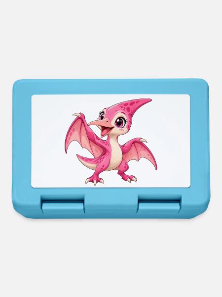 Kawaii Pink Pterodactyl - Brotdose - Saphirblau