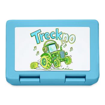 Treckno Traktor Techno Trecker Landwirt Party - Brotdose - Saphirblau - Vorne