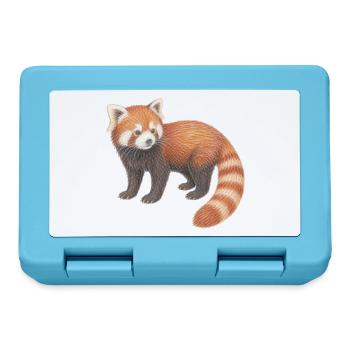 Roter Panda süßes Waldtier - Brotdose - Saphirblau - Vorne