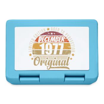 Geboren im Dezember 1977 – Original Vintage-Edition - Brotdose - Saphirblau - Vorne