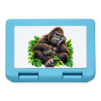 Loungegorilla im Dschungel - Brotdose - Saphirblau - Vorne