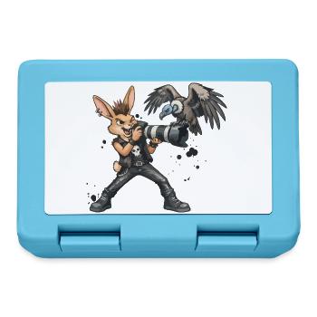 Punk-Hase, der Safari-Fotograf - Brotdose - Saphirblau - Vorne