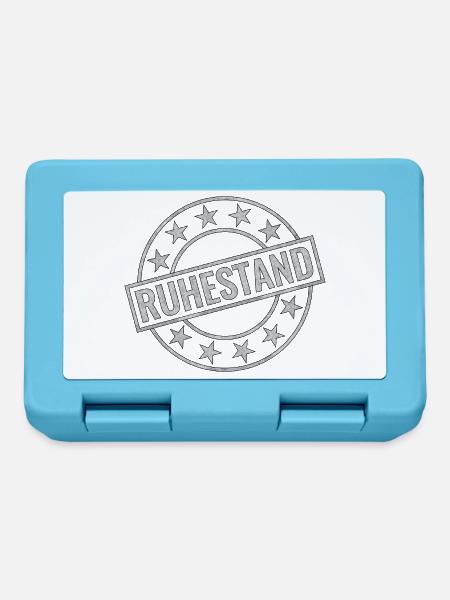 Ruhestand Stempel Pension Pensionierung Rente - Brotdose - Saphirblau