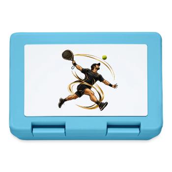 Goldener Padel Held - Brotdose - Saphirblau - Vorne