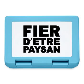 Fier d être Paysan - Boîte à goûter - bleu saphir - Devant