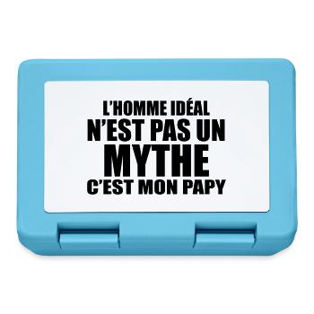 l'homme idéal n'est pas un mythe c'est mon papy - Boîte à goûter - bleu saphir - Devant