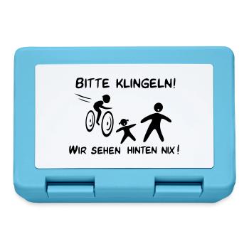 Bitte klingeln! Radfahrer-Kind - Brotdose - Saphirblau - Vorne
