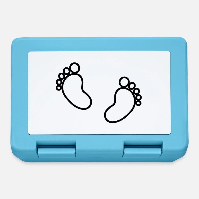 Bébé pieds - Boîte à goûter - bleu saphir