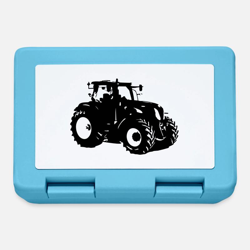 tracteur - Boîte à goûter - bleu saphir