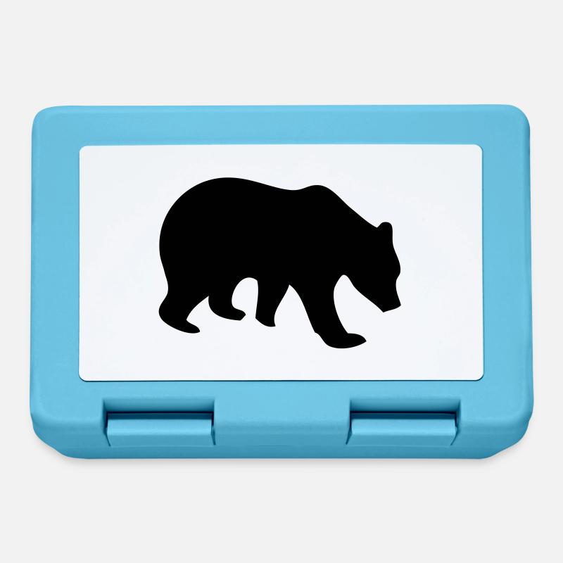 ours bear tragen sopportare silhouette - Boîte à goûter - bleu saphir