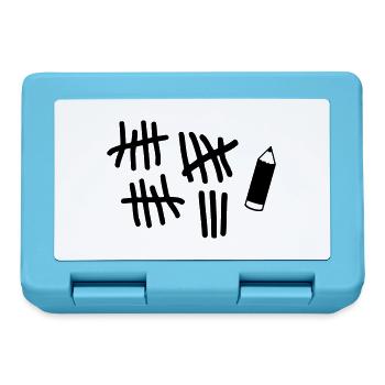 Striche - Stift - Brotdose - Saphirblau - Vorne