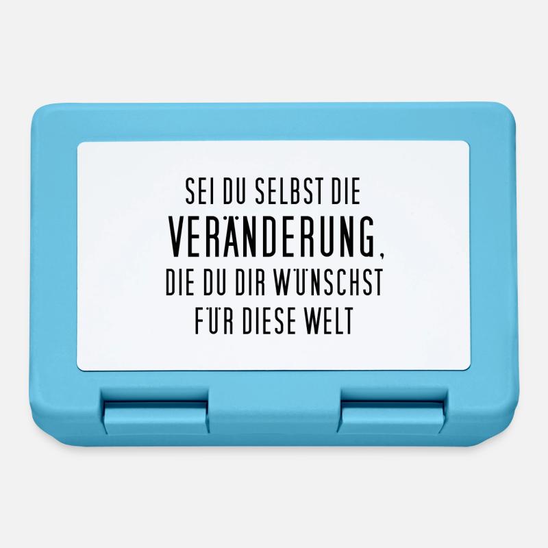 Sei du selbst die Veränderung, die du dir ... - Brotdose - Saphirblau