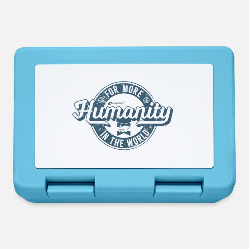 L’humanité comme label de denim rétro cool - Boîte à goûter - bleu saphir