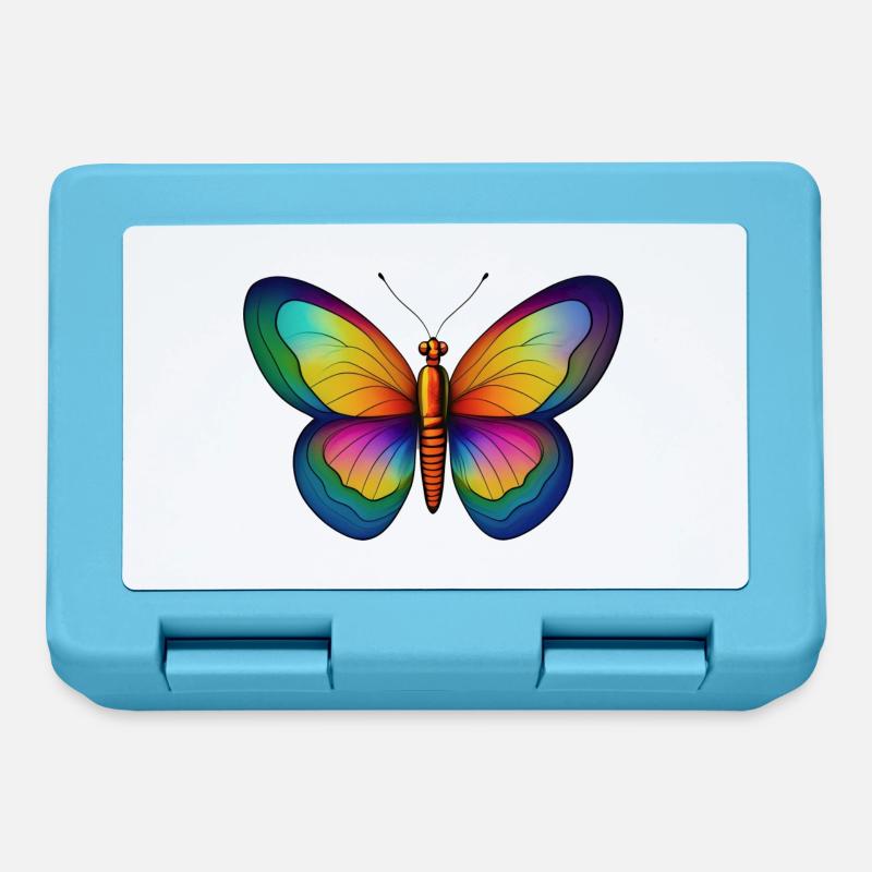 Papillon - Boîte à goûter - bleu saphir