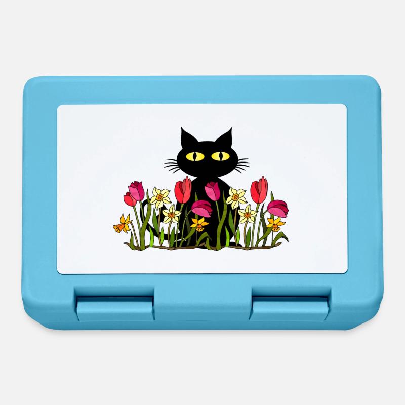 Chat - Boîte à goûter - bleu saphir