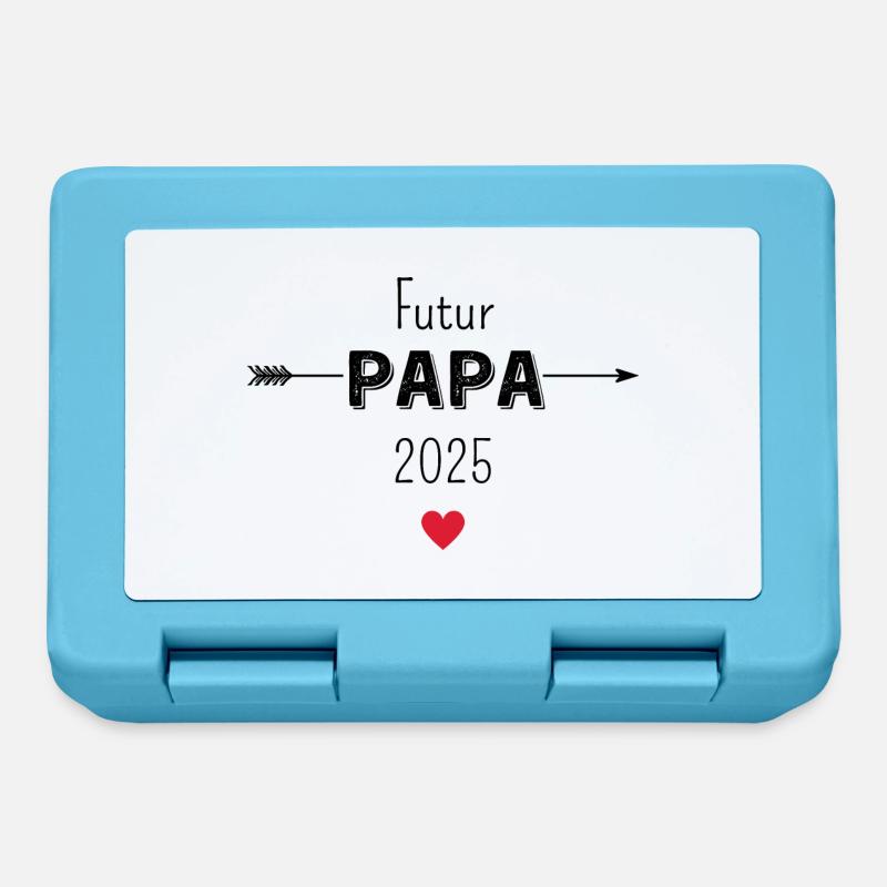 Futur papa 2025 - Boîte à goûter - bleu saphir