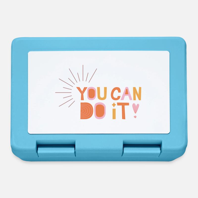 You Can Do It! - Lunchbox - sapphire blue