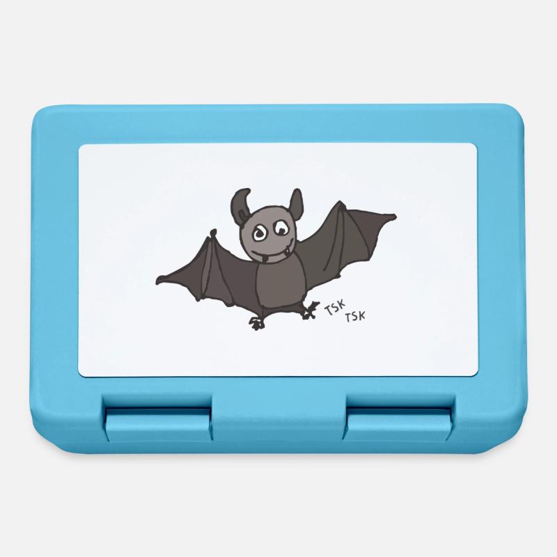 chauve souris - Boîte à goûter - bleu saphir
