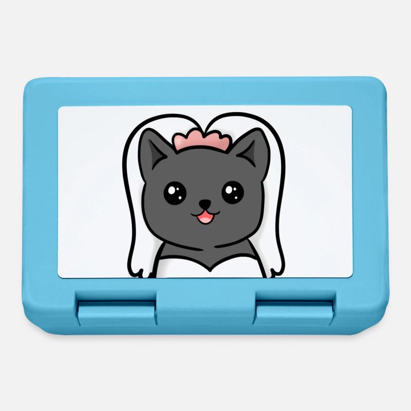 manqiwBride Bride Comic Katze - Brotdose - Saphirblau