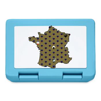 France wave - Boîte à goûter - bleu saphir - Devant