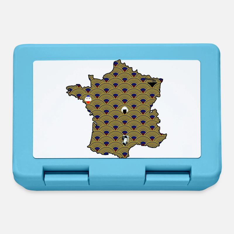 Frankreich-Welle - Brotdose - Saphirblau