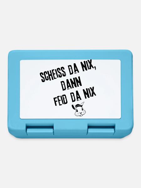 Scheiß da nix Style | Redewendung - Brotdose - Saphirblau
