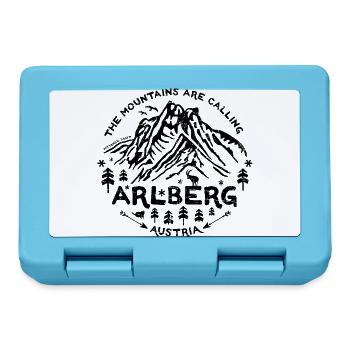Arlberg_Patteriol_schwarz.png - Brotdose - Saphirblau - Vorne