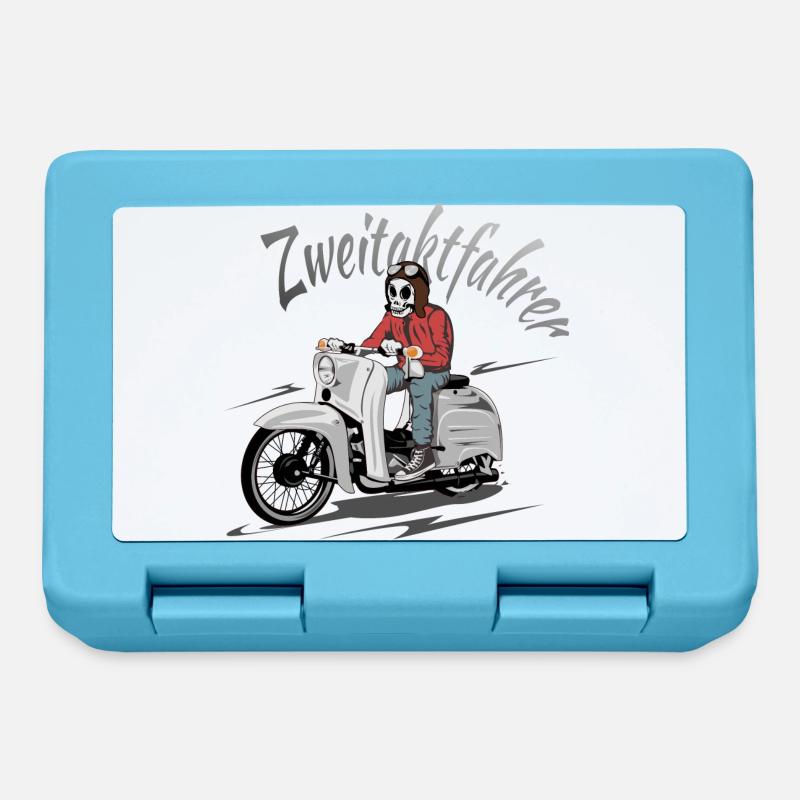 Simson Schwalbe Zweitaktfahrer - Brotdose - Saphirblau