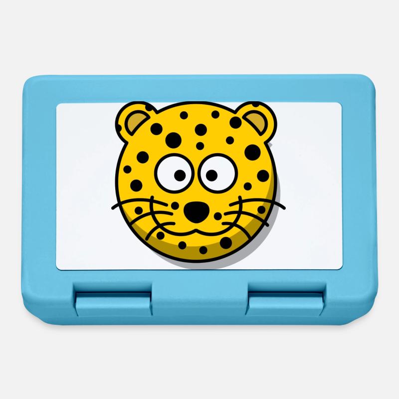 Leopard - Brotdose - Saphirblau
