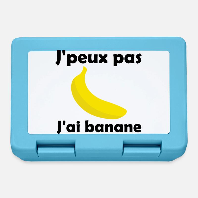 J'peux pas, j'ai banane - Boîte à goûter - bleu saphir