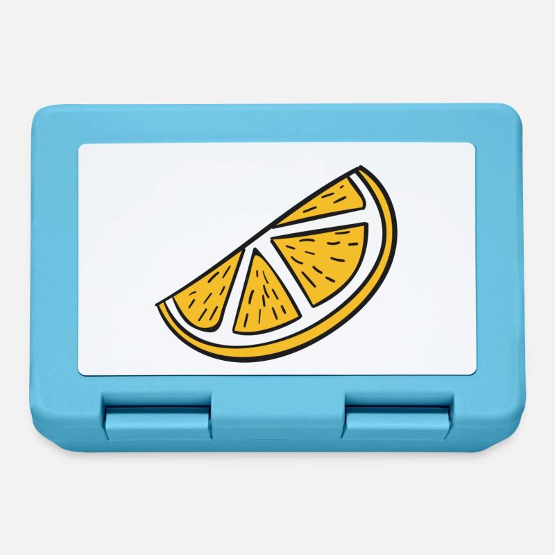 orange slice - Lunchbox - sapphire blue