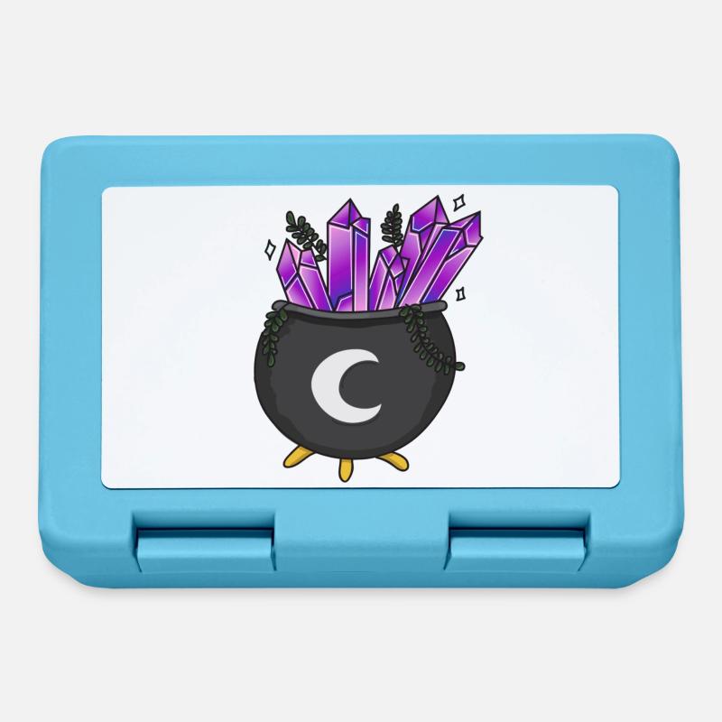 Witch's cauldron with crystals - Lunchbox - sapphire blue