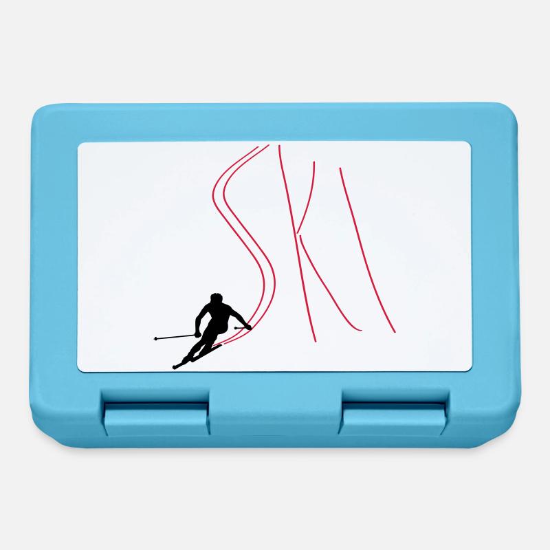 Ski - Brotdose - Saphirblau