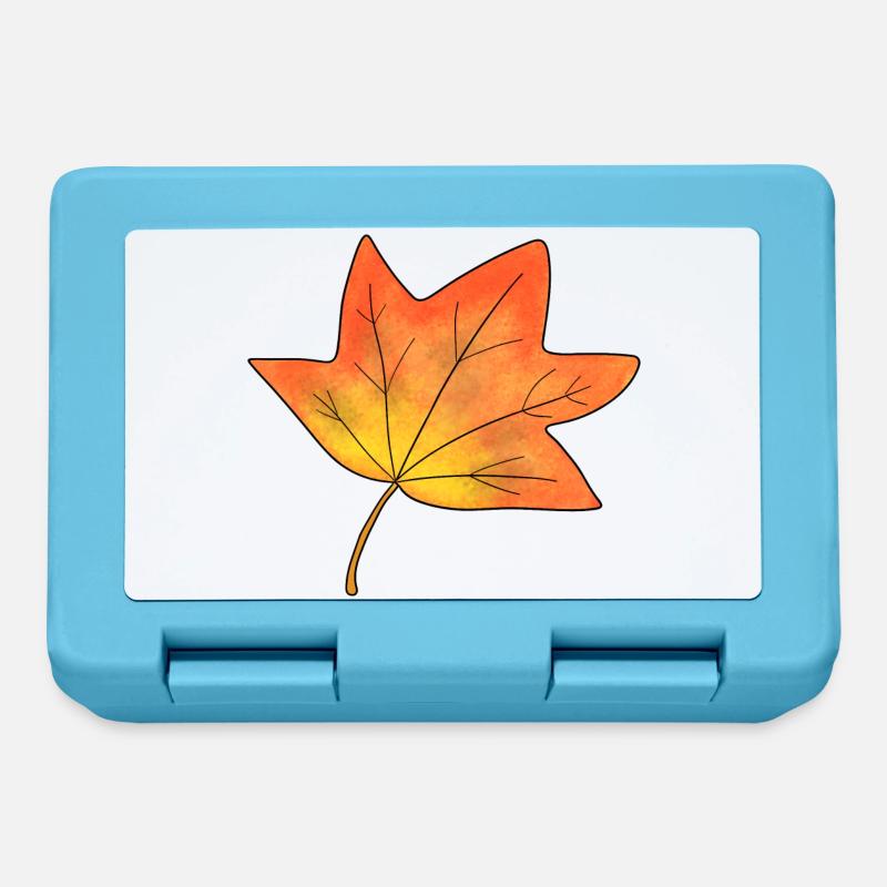 Feuille d’automne feuille d’érable - Boîte à goûter - bleu saphir