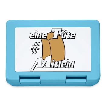 Party Shirt ,Feiern , Karneval, Tüte Mitleid (25) - Brotdose - Saphirblau - Vorne