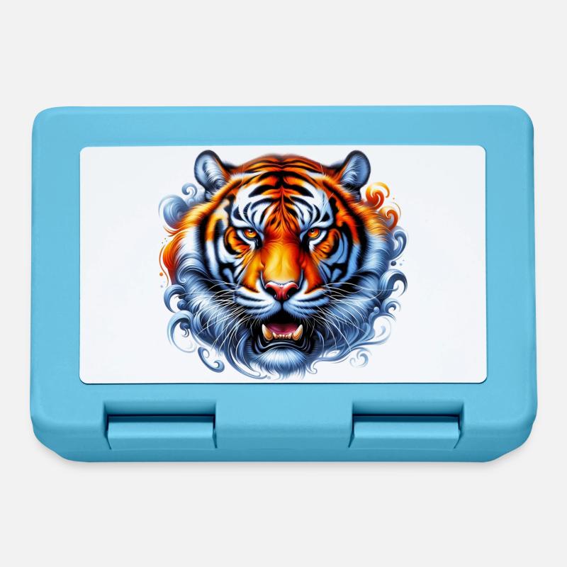 Tigre - Boîte à goûter - bleu saphir
