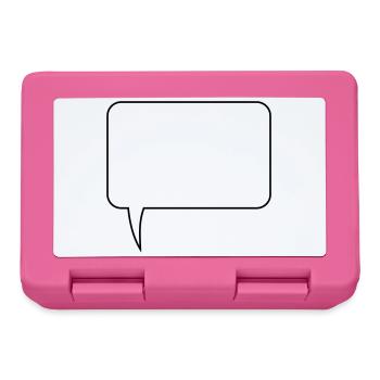 Speech bubble rectangle design - Lunchbox - pink - Front