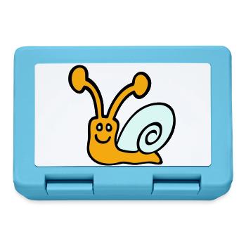 Snail Shell Cute Cute Happy Cool - Lunchbox - sapphire blue - Front