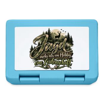 Jäger/in Jagd Leidenschaft Hobby Natur Tiere Wald - Brotdose - Saphirblau - Vorne