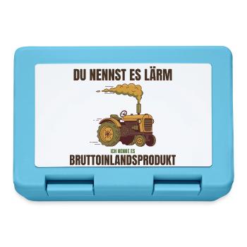 Lärm? Ich nenne es Bruttoinlandsprodukt! - Brotdose - Saphirblau - Vorne