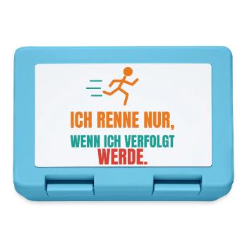 Ich renne nur, wenn ich verfolgt werde - Brotdose - Saphirblau - Vorne