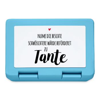 Schweizerdeutsch Beste Schwestern werden Tante - Brotdose - Saphirblau - Vorne